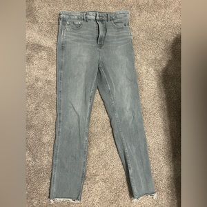 Gap Vintage Slim Sky High jeans in gray, raw hem